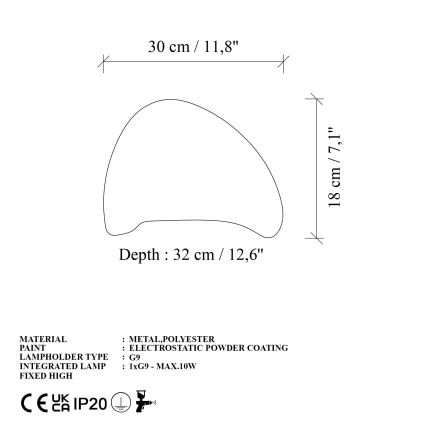 Brilagi - Vägglampa WABI SABI 1xE14/40W/230V vit