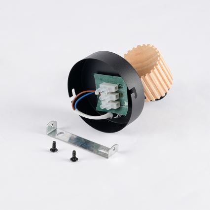 Brilagi - Väggmonterad spotlampa ODENSE 1xE14/10W/230V gummiträ/svart