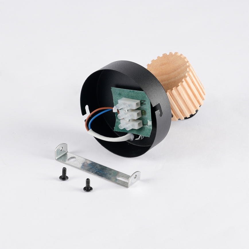 Brilagi - Väggmonterad spotlampa ODENSE 1xE14/10W/230V gummiträ/svart