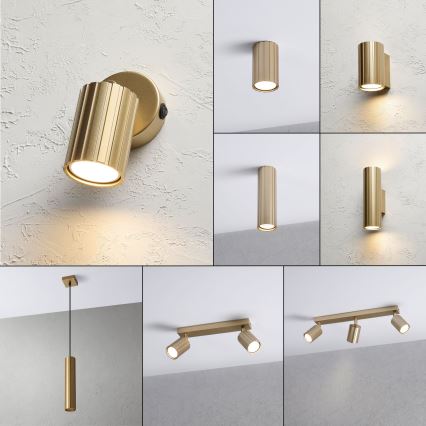Brilagi - Väggmonterad spotlight CRISPINA 1xGU10/10W/230V, guld