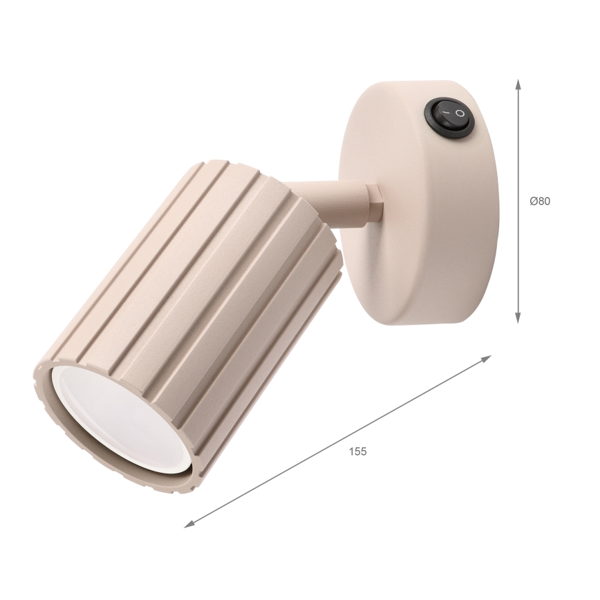 Brilagi - Väggspot CRISPINA 1xGU10/10W/230V beige