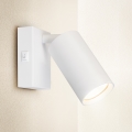 Brilagi - Väggspot med strömbrytare SELE 1xGU10/30W/230V vit