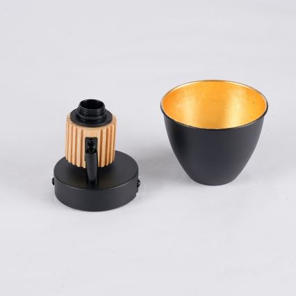 Brilagi - Väggspot ODENSE 1xE14/10W/230V trä/svart