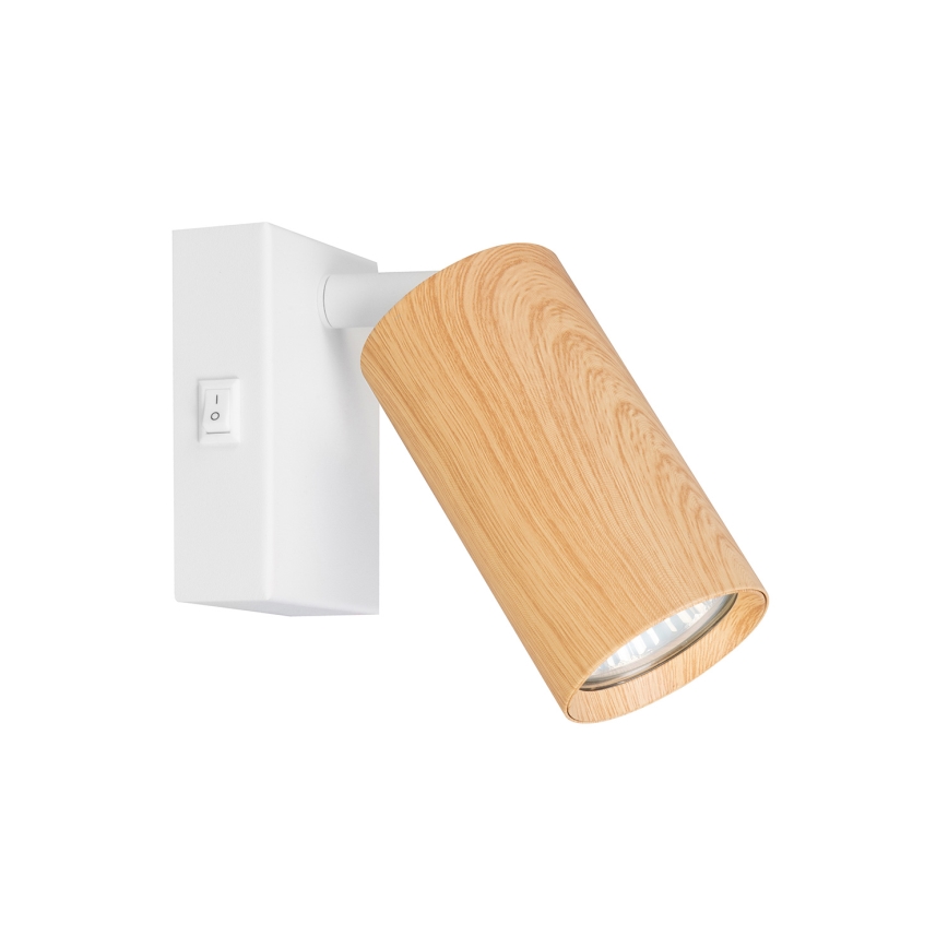 Brilagi - Väggspot med strömbrytare SELE 1xGU10/30W/230V vit/ekdekor