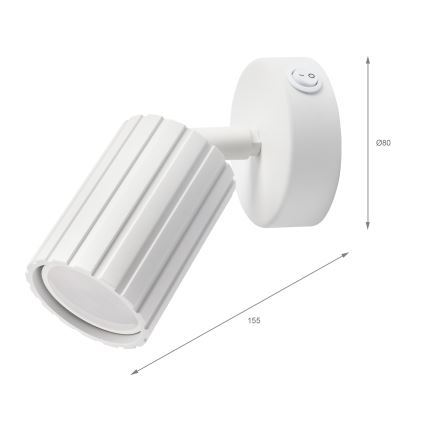 Brilagi - Väggspotlight CRISPINA 1xGU10/10W/230V vit