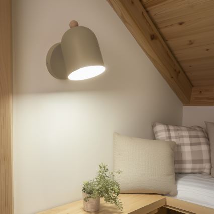 BRILAGI - Väggspotlight GALLION 1xE27/15W/230V beige