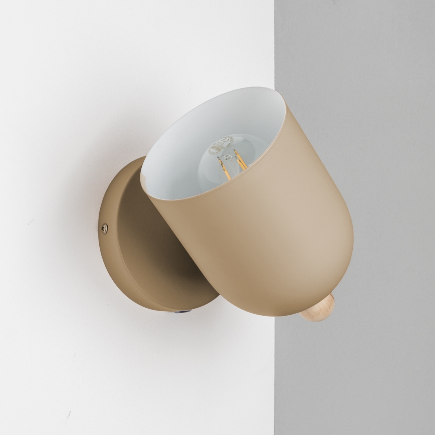 BRILAGI - Väggspotlight GALLION 1xE27/15W/230V beige