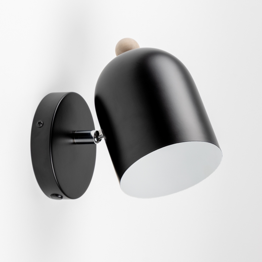 Brilagi - Väggspotlight GALLION 1xE27/15W/230V svart