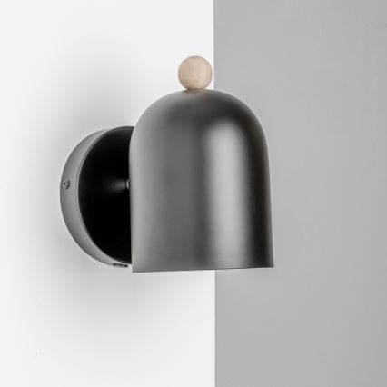 Brilagi - Väggspotlight GALLION 1xE27/15W/230V svart