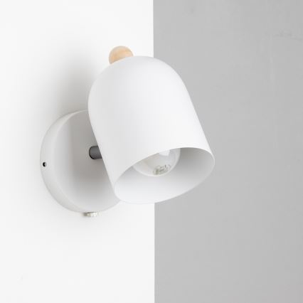 Brilagi - Väggspotlight GALLION 1xE27/15W/230V vit