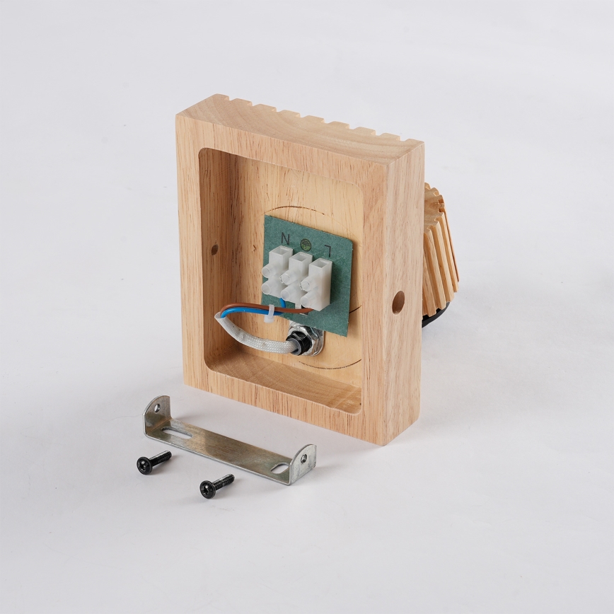 Brilagi - Väggspotlight HYGGE 1xE14/15W/230V trä/rökgrå