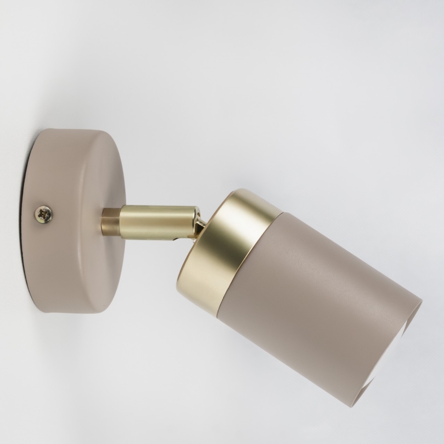 Brilagi - Väggspotlight POKER 1xGU10/25W/230V beige/guld
