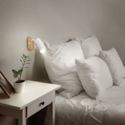 Brilagi - Väggspotlight SELE 1xGU10/30W/230V vit/ekdekor