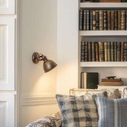 Brilagi - Väggspotlight TECHNO 1xE27/60W/230V brons/patina