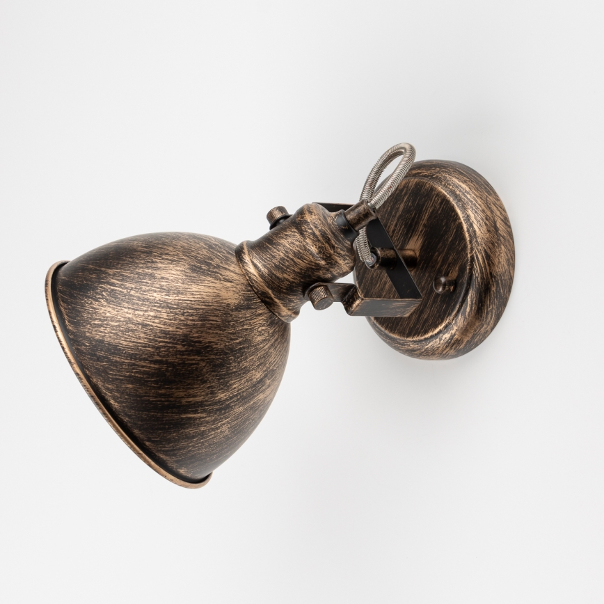 Brilagi - Väggspotlight TECHNO 1xE27/60W/230V brons/patina