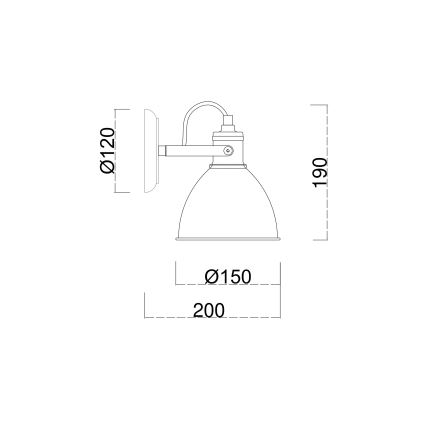Brilagi - Väggspotlight TECHNO 1xE27/60W/230V brons/patina