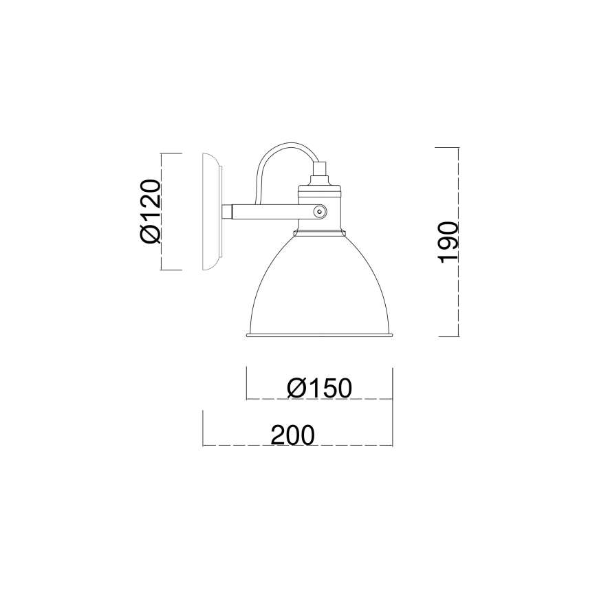 Brilagi - Väggspotlight TECHNO 1xE27/60W/230V brons/patina