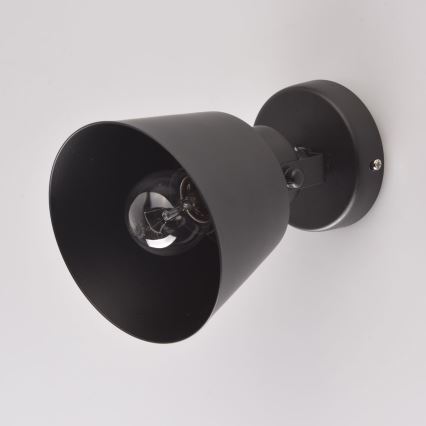 Brilagi - Väggspotlight TECHNO 1xE27/60W/230V svart