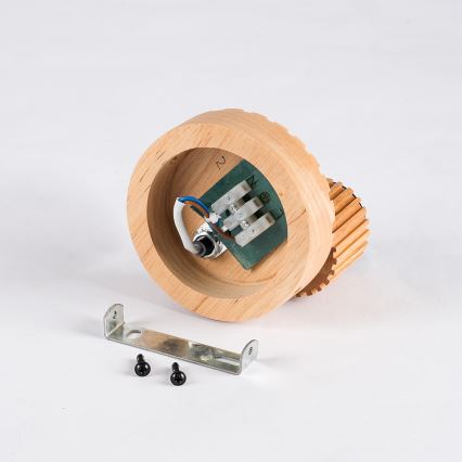 Brilagi - Väggspott HYGGE 1xE14/15W/230V gummiträ/rökfärgad