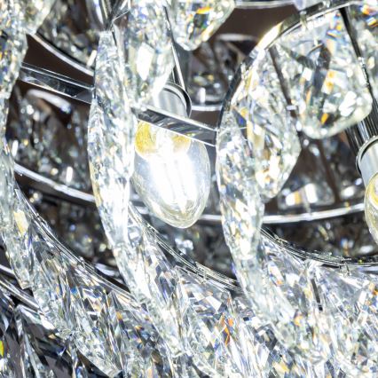 Brilagi - LED kristalltaklampa VELURE 5xE14/40W/230V Ø 46 cm svart