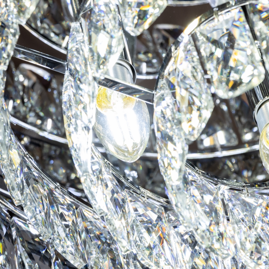 Brilagi - LED kristalltaklampa VELURE 5xE14/40W/230V Ø 46 cm svart