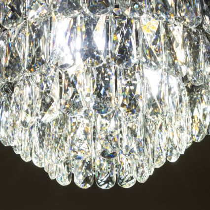 Brilagi - LED kristalltaklampa VELURE 5xE14/40W/230V Ø 46 cm svart