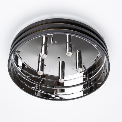 Brilagi - LED kristalltaklampa VELURE 5xE14/40W/230V Ø 46 cm svart