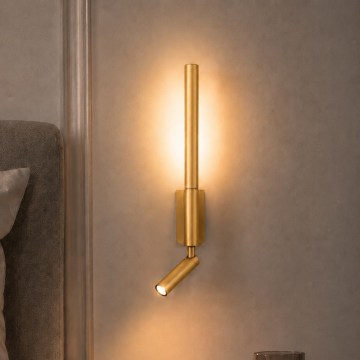 BRILAGI - VIXON LED-väggspot LED/3W/230V + LED/5W guldig CRI 90