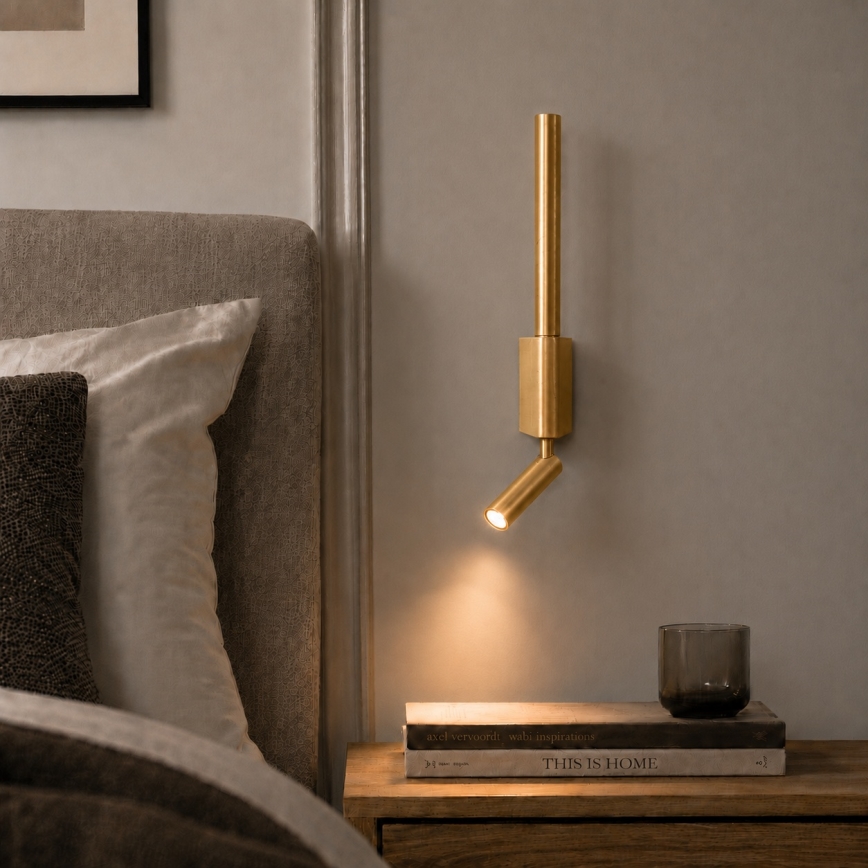 BRILAGI - VIXON LED-väggspot LED/3W/230V + LED/5W guldig CRI 90