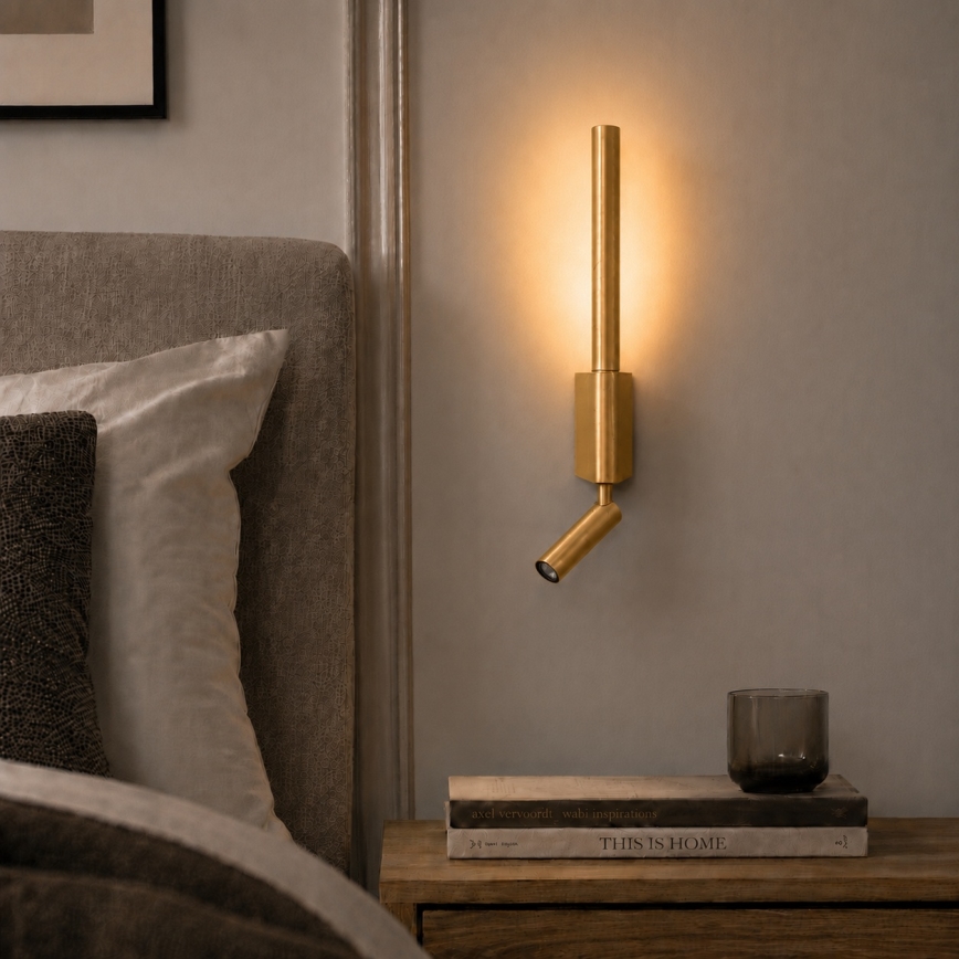 BRILAGI - VIXON LED-väggspot LED/3W/230V + LED/5W guldig CRI 90