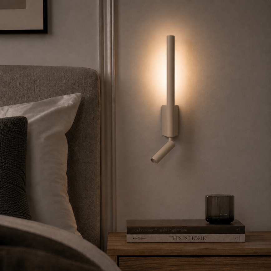 BRILAGI - VIXON väggmonterad LED-spot, LED/3W/230V + LED/5W, beige, CRI 90