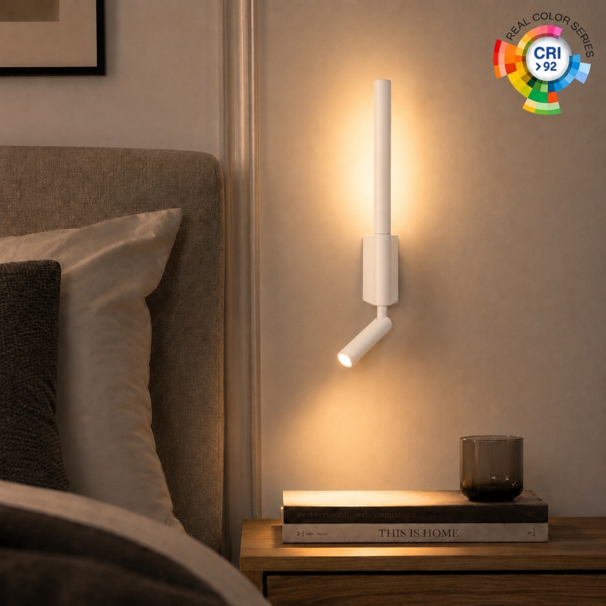 BRILAGI - VIXON väggspot LED/3W/230V + LED/5W vit CRI 90