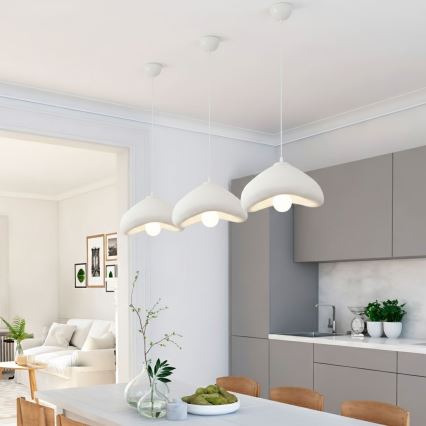 Brilagi - WABI SABI pendellampa på sladd, 1xE27/40W/230V, Ø 30 cm, vit