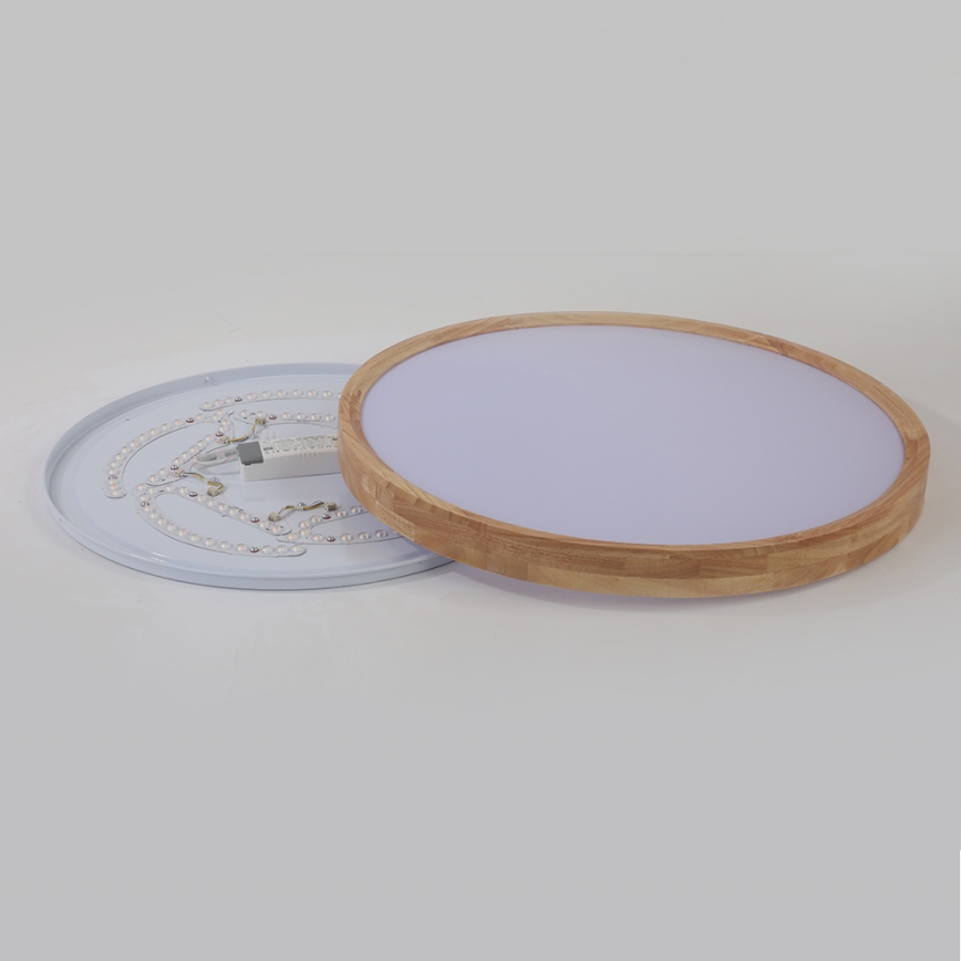 Brilagi - LED taklampa WOODROUND LED/40W/230V 3000/4000/6000K Ø 60 cm trä CRI 90