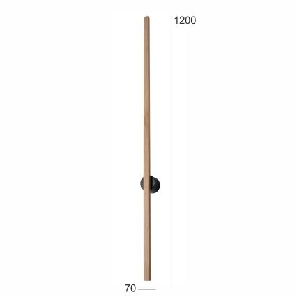 Brilagi - LED Vägglampa WOODY LINE LED/12W/230V 120 cm ek