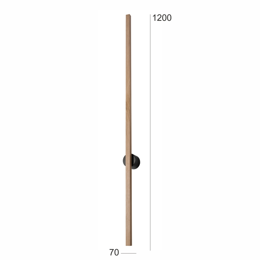 Brilagi - LED Vägglampa WOODY LINE LED/12W/230V 120 cm ek