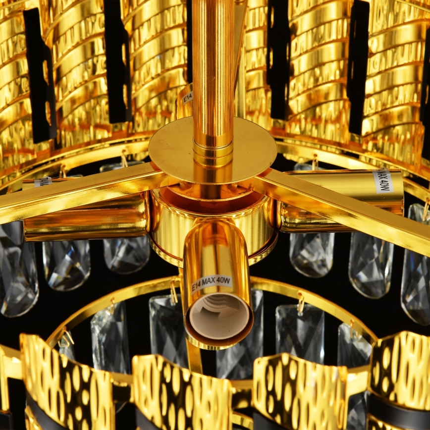 Brilagi - Ytmonterad kristallkrona CRISTAL 5xE14/40W/230V diam. 38 cm