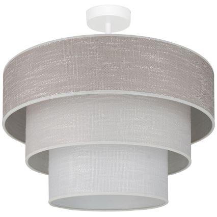 Brilagi - Ytmonterad ljuskrona ALASKA LUNETA 1xE27/15W/230V diameter 45 cm grå/grädde