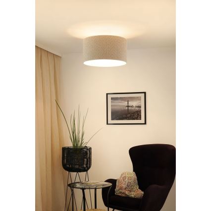 Brilagi - Ytmonterad ljuskrona BOUCLE ROLLER 1xE27/15W/230V diameter 45 cm grädde