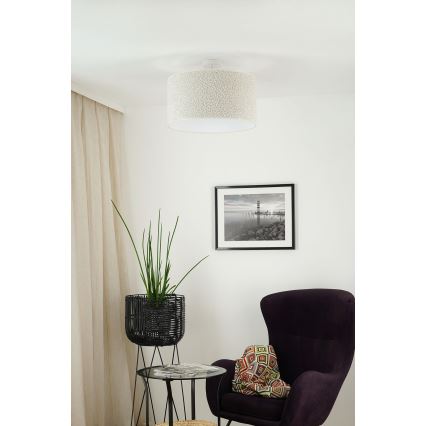 Brilagi - Ytmonterad ljuskrona BOUCLE ROLLER 1xE27/15W/230V diameter 45 cm grädde