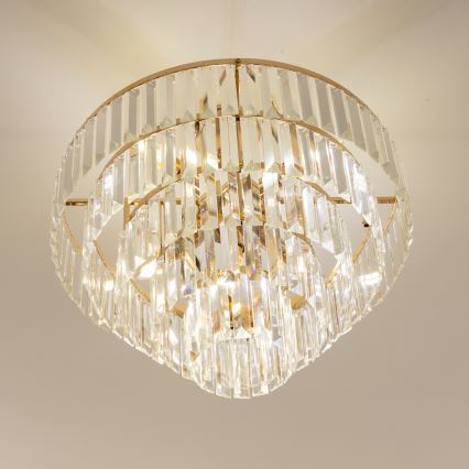 Brilagi - Ytmonterad ljuskrona CRYSTAL 5xE14/40W/230V guld