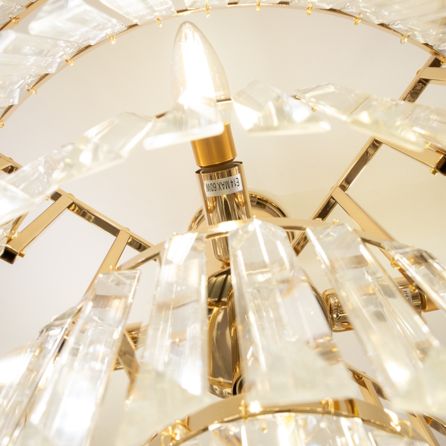 Brilagi - Ytmonterad ljuskrona CRYSTAL 5xE14/40W/230V guld