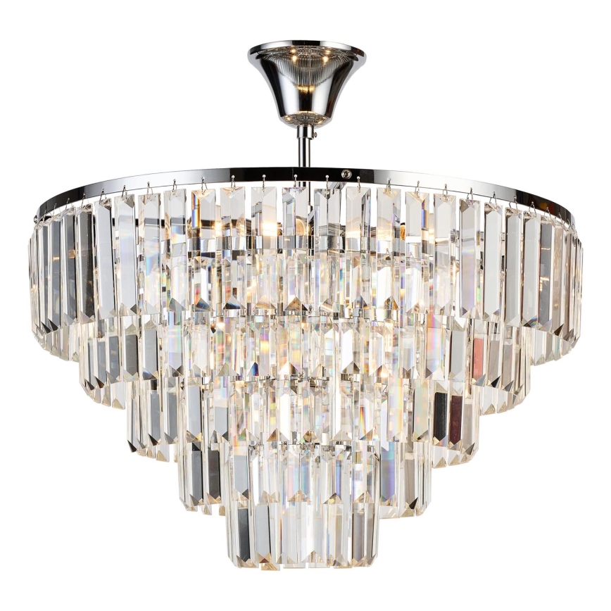 Brilagi - Ytmonterad ljuskrona CRYSTAL 5xE14/40W/230V skinande krom