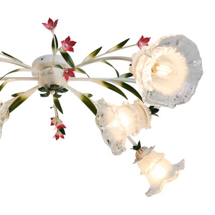 Brilagi - Ytmonterad ljuskrona FLORA 6xE14/60W/230V