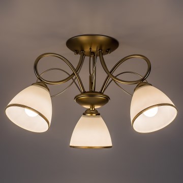 Brilagi - Ytmonterad ljuskrona FRED 3xE27/60W/230V Ø 59 cm guld