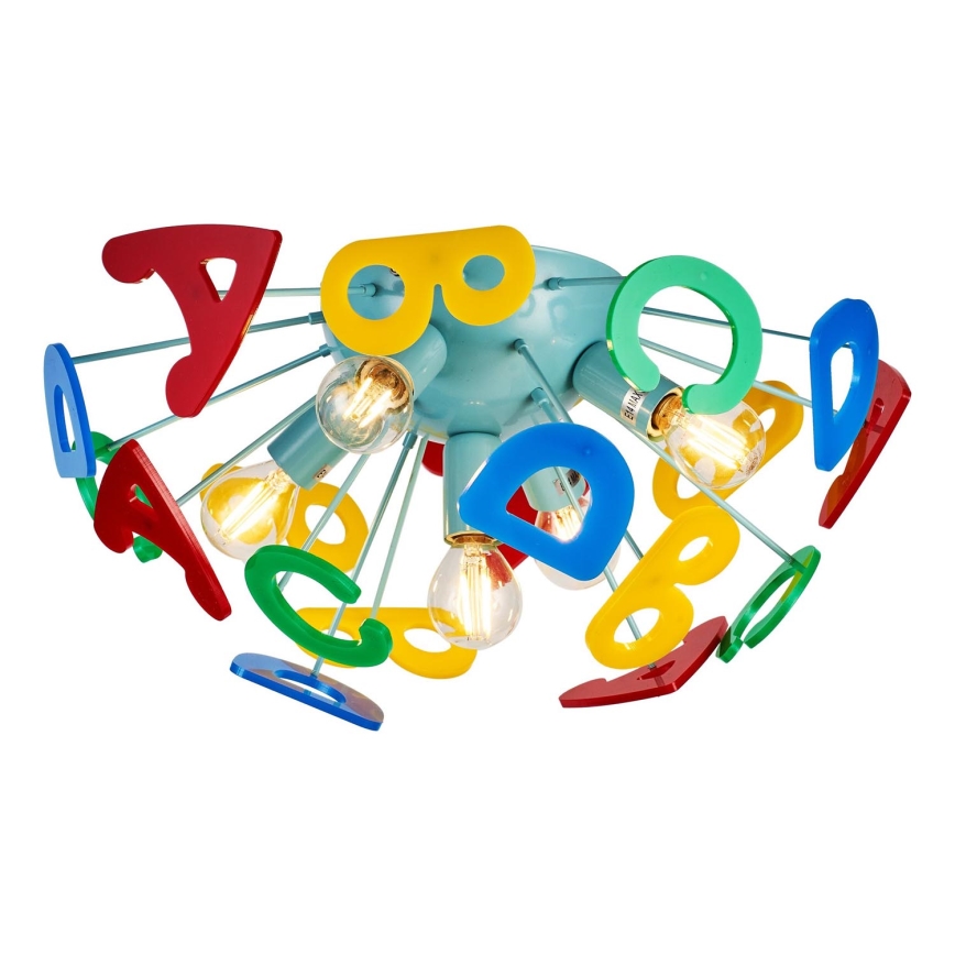 Brilagi - Ytmonterad ljuskrona KINDER 5xE14/40W/230V färgrik