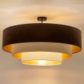 Brilagi - Ytmonterad ljuskrona LUNETA 3xE27/60W/230V Ø 80 cm brun/beige/krämvit