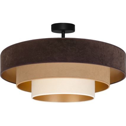 BRILAGI - Ytmonterad ljuskrona LUNETA 3xE27/60W/230V Ø 80 cm brun/beige/krämvit