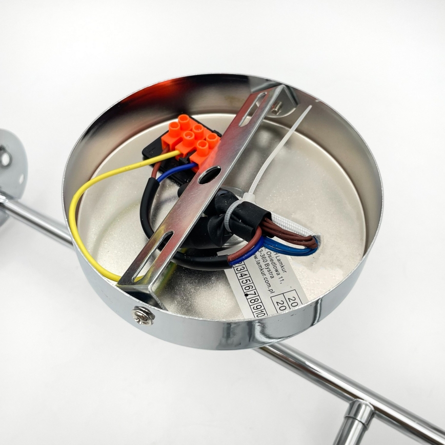 Brilagi - Ytmonterad ljuskrona MALONY 4xE14/20W/230V blank krom