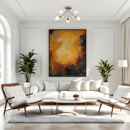 Brilagi - Ytmonterad ljuskrona MEGAPOLIS 5xE14/60W/230V skinande krom